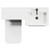 Napoli Combination Gloss White 1000mm Vanity Unit Toilet Suite with Right Hand L Shaped 1 Tap Hole Basin and 2 Drawers with Gunmetal Grey Handles Top View From Above