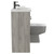 Napoli Combination Molina Ash 1000mm Vanity Unit Toilet Suite with Left Hand L Shaped 1 Tap Hole Basin and 2 Drawers with Gunmetal Grey Handles Side on View