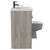 Napoli Combination Molina Ash 1100mm Vanity Unit Toilet Suite with Left Hand L Shaped 1 Tap Hole Basin and 2 Doors with Gunmetal Grey Handles Side View