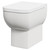 A modern white back to wall toilet