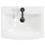 Napoli Gloss Grey 500mm Wall Mounted Vanity Unit with 1 Tap Hole Curved Basin and Single Drawer with Gunmetal Grey Handle View From Top