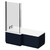 Loire 1700mm Left Hand L Shaped Shower Bath with Polished Chrome Bath Screen and Deep Blue Front and End Bath Panels Right Hand View