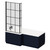 Loire 1700mm Left Hand L Shaped Shower Bath with Matt Black Bath Screen and Deep Blue Front and End Bath Panels Right Hand View