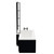 Loire 1700mm Left Hand L Shaped Shower Bath with Matt Black Bath Screen and Deep Blue Front and End Bath Panels Side View