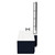 Loire 1700mm Right Hand L Shaped Shower Bath with Matt Black Bath Screen and Deep Blue Front and End Bath Panels Side View