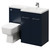 Napoli Combination Deep Blue 1100mm Vanity Unit Toilet Suite with Right Hand L Shaped 1 Tap Hole Basin and 2 Doors with Polished Chrome Handles Right Hand Side View