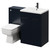 Napoli Deep Blue 1100mm Vanity Unit Toilet Suite with 1 Tap Hole Basin and 2 Doors with Matt Black Handles Right Hand View