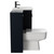 Napoli Deep Blue 1100mm Vanity Unit Toilet Suite with 1 Tap Hole Basin and 2 Doors with Matt Black Handles Side View
