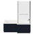 Loire 1700mm Right Hand L Shaped Shower Bath with Polished Chrome Towel Rail Bath Screen and Deep Blue Front and End Bath Panels Front View