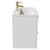 Napoli Gloss White 800mm Wall Mounted Vanity Unit with 1 Tap Hole Curved Basin and 2 Drawers with Brushed Brass Handles Side View