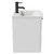 Napoli Gloss White 500mm Wall Mounted Vanity Unit with 1 Tap Hole Curved Basin and Single Drawer with Matt Black Handle Side View