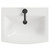 Napoli Gloss White 500mm Wall Mounted Vanity Unit with 1 Tap Hole Curved Basin and Single Drawer with Matt Black Handle View From Top