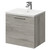 Napoli Molina Ash 500mm Wall Mounted Vanity Unit with 1 Tap Hole Curved Basin and Single Drawer with Polished Chrome Handle Right Hand View