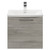 Napoli Molina Ash 500mm Wall Mounted Vanity Unit with 1 Tap Hole Curved Basin and Single Drawer with Polished Chrome Handle Front View