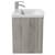 Napoli Molina Ash 500mm Wall Mounted Vanity Unit with 1 Tap Hole Curved Basin and Single Drawer with Polished Chrome Handle Side View