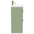 Napoli Olive Green 600mm Floor Standing Vanity Unit with 1 Tap Hole Curved Basin and 2 Drawers with Brushed Brass Handles Side View