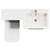 Napoli Combination Deep Blue 1100mm Vanity Unit Toilet Suite with Right Hand L Shaped 1 Tap Hole Basin and 2 Drawers with Brushed Brass Handles Top View From Above