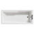 Square 1700mm x 750mm Straight Single Ended Shower Bath Top View