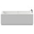 Square 1700mm x 750mm Straight Single Ended Shower Bath Front View