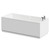 Square 1700mm x 750mm Straight Single Ended Shower Bath Right Hand View