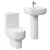 Marlow 550mm Full Pedestal Basin and Corner Toilet Suite Left Hand View