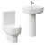 Marlow 550mm Full Pedestal Basin Toilet Suite Left Hand View