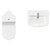 Marlow 550mm Semi Pedestal Basin and Corner Toilet Suite View From Top Marlow 550mm Semi Pedestal Basin and Corner Toilet Suite View From Top