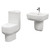 Marlow 550mm Semi Pedestal Basin and Corner Toilet Suite Right Hand View Marlow 550mm Semi Pedestal Basin and Corner Toilet Suite Right Hand View