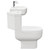 Marlow 550mm Semi Pedestal Basin and Corner Toilet Suite Side View