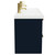 Napoli Deep Blue 1200mm Wall Mounted Vanity Unit with Ceramic Double Basin and 4 Drawers with Brushed Brass Handles Side View Napoli Deep Blue 1200mm Wall Mounted Vanity Unit with Ceramic Double Basin and 4 Drawers with Brushed Brass Handles Side View