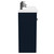 Napoli Deep Blue 1200mm Floor Standing Vanity Unit with Polymarble Double Basin and 4 Doors with Matt Black Handles Side View