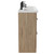 Napoli Bordalino Oak 1200mm Floor Standing Vanity Unit with Polymarble Double Basin and 4 Drawers with Matt Black Handles Side View