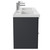 Napoli Gloss Grey 1200mm Wall Mounted Vanity Unit with Polymarble Double Basin and 4 Drawers with Polished Chrome Handles Side View