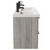 Napoli Molina Ash 1200mm Wall Mounted Vanity Unit with Ceramic Double Basin and 4 Drawers with Matt Black Handles View From Side