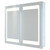 RAK Aphrodite 800mm x 700mm Recessable Illuminated LED Mirrored Cabinet with Demister and Shaver Socket - RAKAPH5003