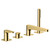 RAK Ischia Brushed Gold Deck Mounted 4 Tap Hole Bath Shower Mixer Tap - RAKISH3013G