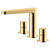 RAK Petit Round Brushed Gold Deck Mounted 3 Tap Hole Basin Mixer Tap - RAKPER3011G