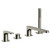 RAK Portofino Brushed Nickel Deck Mounted 4 Tap Hole Bath Shower Mixer Tap - RAKPOR3013N