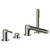 RAK Sorrento Brushed Nickel Deck Mounted 4 Tap Hole Bath Shower Mixer Tap - RAKSOR3013N