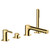 RAK Sorrento Brushed Gold Deck Mounted 4 Tap Hole Bath Shower Mixer Tap - RAKSOR3013G
