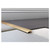 Tileasy Gold 40mm x 900mm Aluminium Adjustable Floor Transition Carpet to Tile Trim Front View  - AFTG