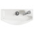 Horizon Autumn Oak 440mm Wall Mounted Vanity Unit with 1 Tap Hole Left Hand Basin and Single Door with Polished Chrome Handle View from Top