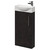 Horizon Metallic Slate 440mm Floor Standing Vanity Unit with 1 Tap Hole Left Hand Basin and Single Door with Polished Chrome Handle Right Hand View