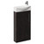 Horizon Metallic Slate 440mm Floor Standing Vanity Unit with 1 Tap Hole Left Hand Basin and Single Door with Polished Chrome Handle Left Hand View