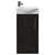 Horizon Metallic Slate 440mm Floor Standing Vanity Unit with 1 Tap Hole Right Hand Basin and Single Door with Polished Chrome Handle View From Front