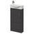 Horizon Graphite Grey 440mm Floor Standing Vanity Unit with 1 Tap Hole Right Hand Basin and Single Door with Polished Chrome Handle Right Hand View