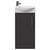 Horizon Graphite Grey 440mm Floor Standing Vanity Unit with 1 Tap Hole Right Hand Basin and Single Door with Polished Chrome Handle Front View