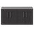 Horizon Graphite Grey 1200mm Wall Mounted Vanity Unit for Countertop Basins with 4 Doors and Polished Chrome Handles Front View