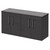 Horizon Graphite Grey 1200mm Wall Mounted Vanity Unit for Countertop Basins with 4 Doors and Polished Chrome Handles Right Hand View