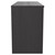 Horizon Graphite Grey 1200mm Wall Mounted Vanity Unit for Countertop Basins with 4 Doors and Polished Chrome Handles Side View